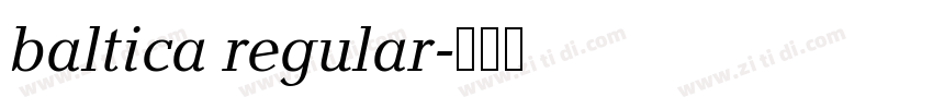 baltica regular字体转换